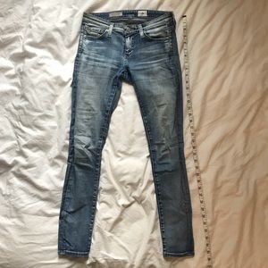 AG Low Rise Skinny light denim jeans size 24